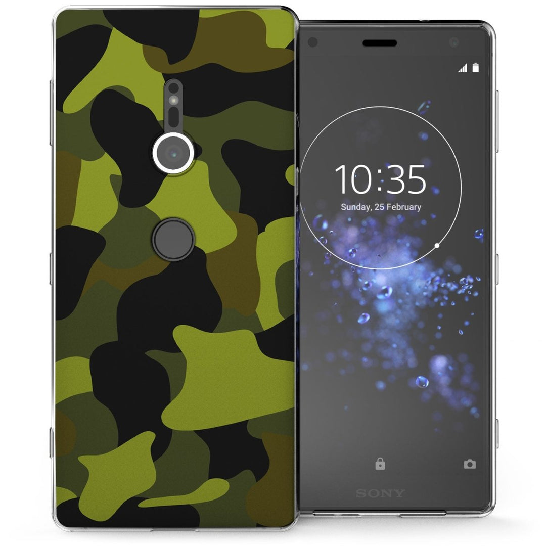 Sony Xperia XZ2 Green Camouflage TPU Gel Case - Mobile Madhouse
