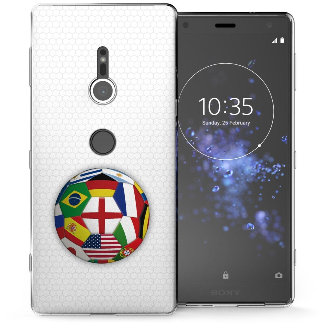 Sony Xperia XZ2 Flags World Cup TPU Gel Case - Mobile Madhouse