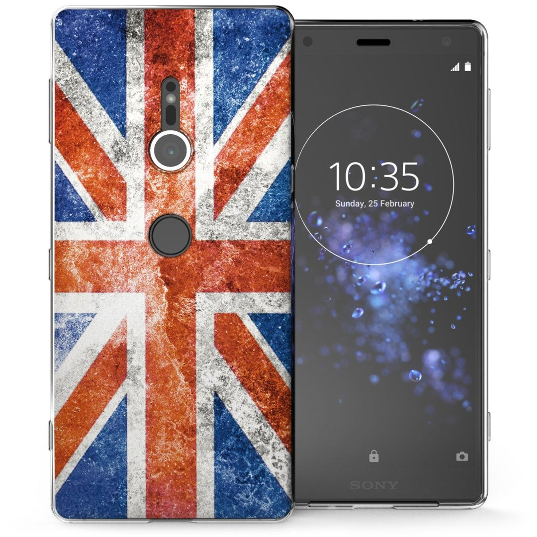 Sony Xperia XZ2 Retro Union Jack Flag TPU Gel Case - Mobile Madhouse