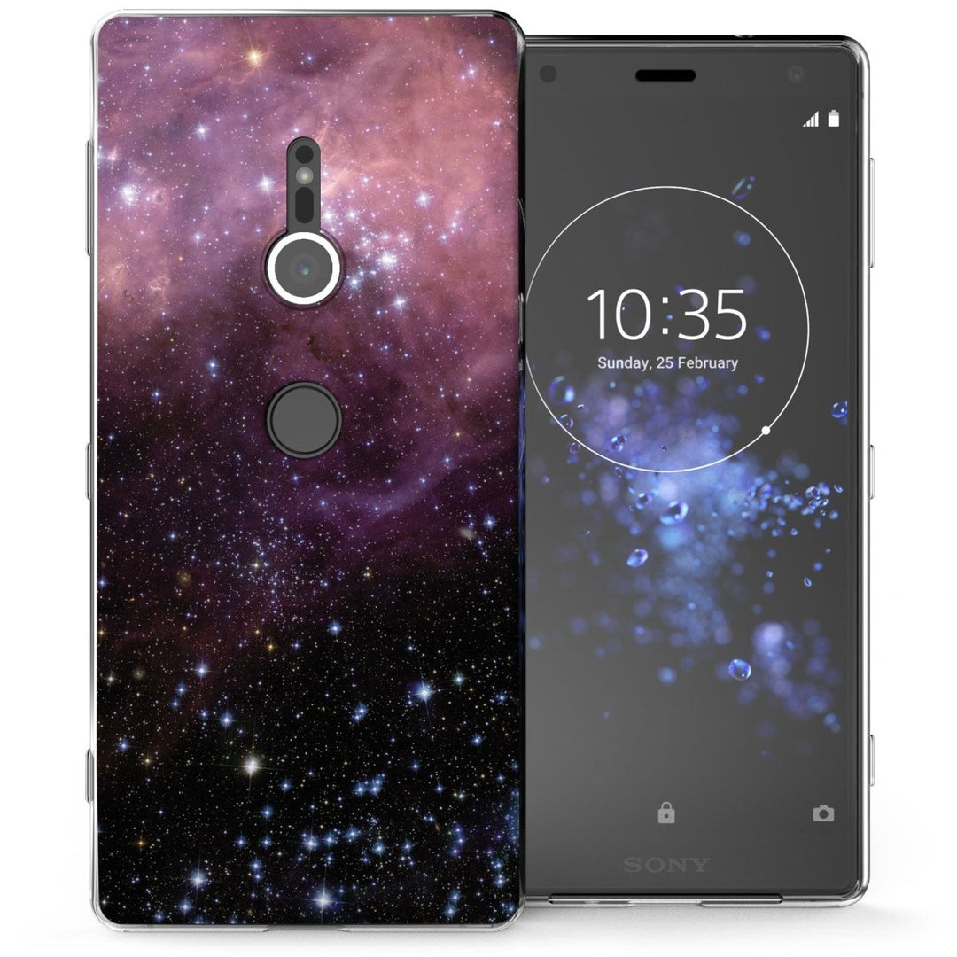 Sony Xperia XZ2 Purple & Black Constellation TPU Gel Case - Mobile Madhouse