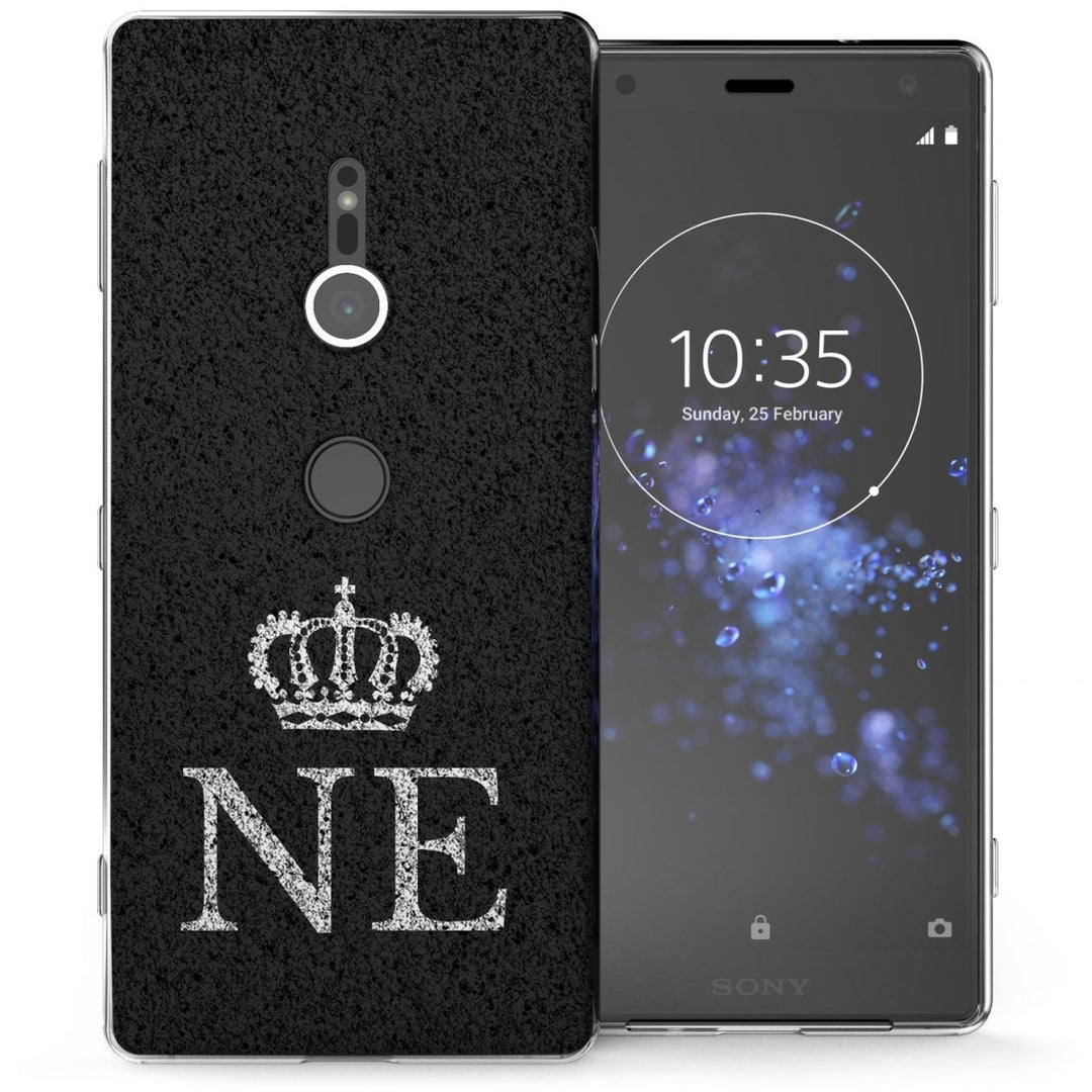 Sony Xperia XZ2 Black Crown Personalised TPU Gel Case - Mobile Madhouse
