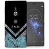 Sony Xperia XZ2 Black Blue Arrow Personalised TPU Gel Case