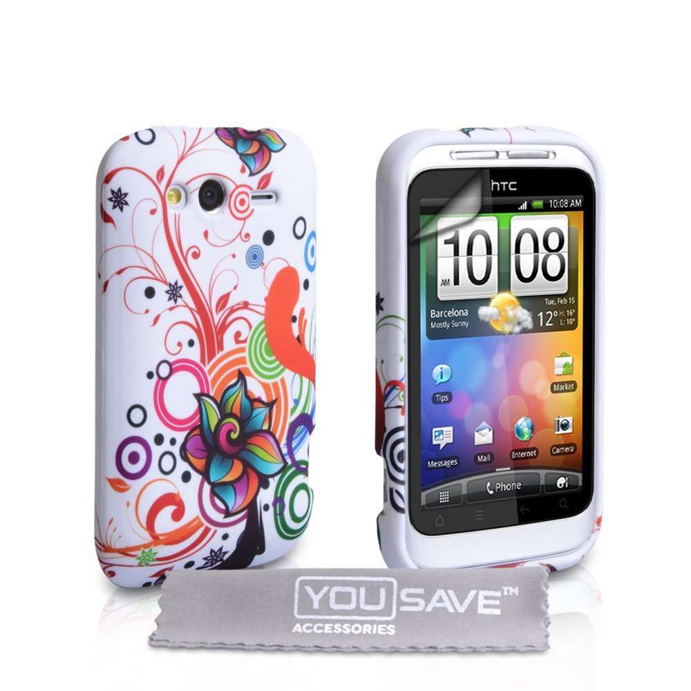 Yousave Accessories HTC Wildfire S Jellyfish Gel Case - Multicoloured - Mobile Madhouse