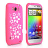 Yousave Accessories HTC Sensation Xl Floral Gel Case - Hot Pink