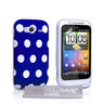 Yousave Accessories HTC Wildfire S Polka Dot Gel Case - Blue