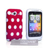 Yousave Accessories HTC Wildfire S Polka Dot Gel Case - Red